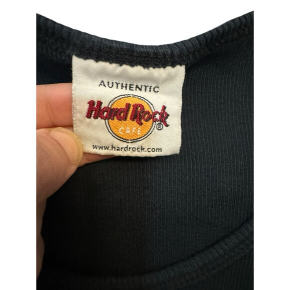 Vintage Hard Rock Cafe Black Washington DC Cross Graphic Tank Top XL Womans - Picture 3 of 5